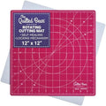 The Quilted Bear 12" x 12" Rotating Self-Healing Cutting Mat, Pink