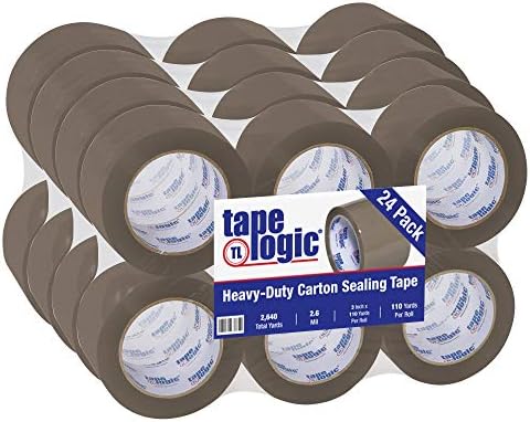BOX USA Aviditi Tape Logic 3 Inch x 110 Yard 2.6 Mil Tan, Heavy Duty Acrylic Packing Tape, 24 Pack, Perfect for Packing, Shipping, Moving, Home and Office