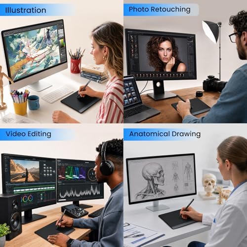 DIGIDRAW TW410 Wireless Drawing Tablet, 6x4 Inch Bluetooth Graphics