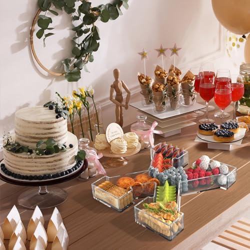 11" Acrylic Letter Charcuterie Tray,Fillable Alphabet & Number Box(Letter X)