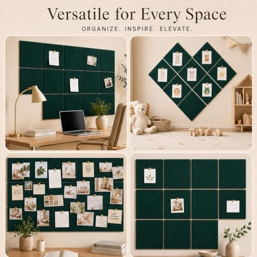 Felt Bulletin Board Tiles, Cork Board Alternative, 48 x 36 in