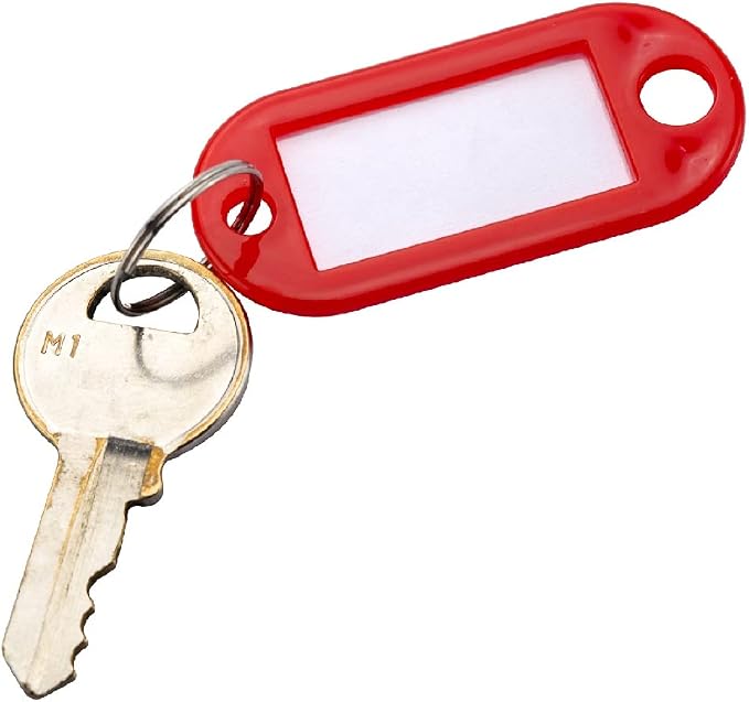 Barska Multi-Purpose Key Tags with Write-On Labels & Ring Holders - 100 Colored Tags