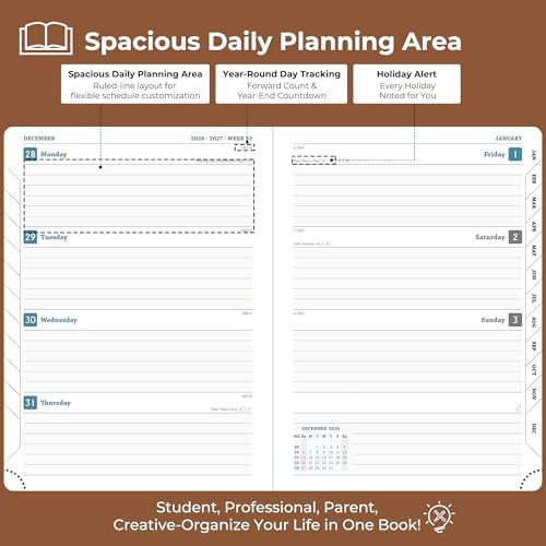 Planner 2026-2027 Daily Daily Weekly and Monthly,8.5"x6.5"