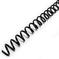 Binditek Plastic Spiral Binding Coils, 6 mm, 4:1 Pitch, Black, 200 Pack | Coil Binding Spines, 1/4", 30 Sheet Capacity, 48 Loops, for Letter-Size Reports, Presentations, School and Office Projects
