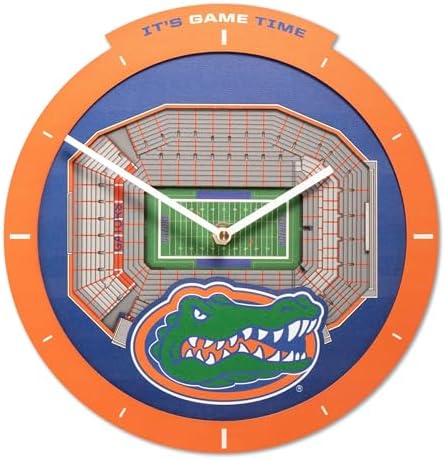 YouTheFan NCAA Florida Gators StadiumView 3D Wall Clock