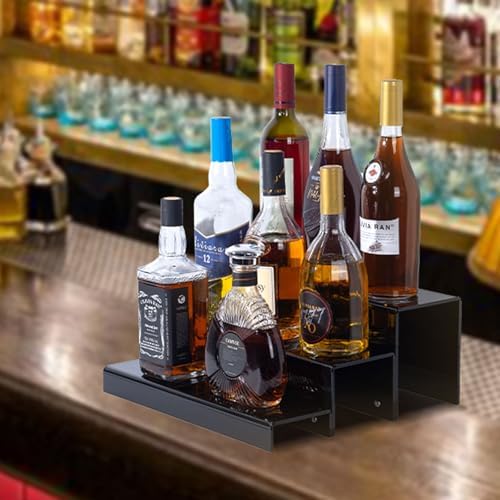 JUESHA 2 Pack Tiers Bar Shelves for Liquor Bottles