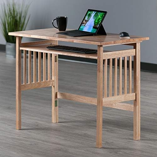 Winsome Mission Folding Computer Desk, Beechwood, 30"