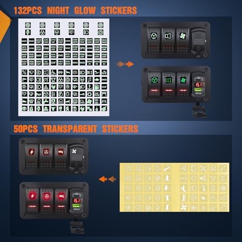 Nilight 3 Gang Rocker Switch Box 12V SPST ON Off Toggle Switches PD Type C and QC 3.0 USB Charger Voltmeter LED Light Waterproof Aluminum Mount Bracket Panel DIY Stickers for Boat Car RV Truck