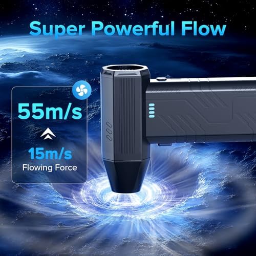 Compressed Air Duster, 8000mAh 130,000 RPM Keyboard Cleaner, Replace Compressed air can, Computer Accessories for Outdoors, PC, Electronics, Snow and Car Dust Off