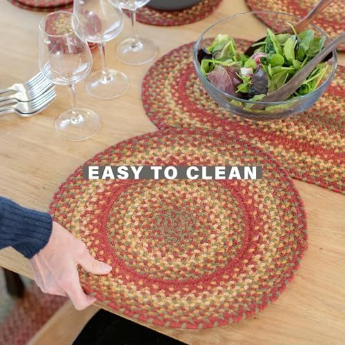 Homespice Cider Barn Jute Braided Chair Pads, Round 15" Set of 2