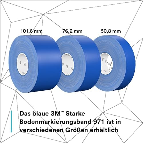 3M Durable Floor Marking Tape 971, Blue, 4 in x 36 yd, 17 mil, 1 Roll