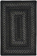 Homespice Jet Black Jute Braided Placemats, Rect 13x19 Set of 4