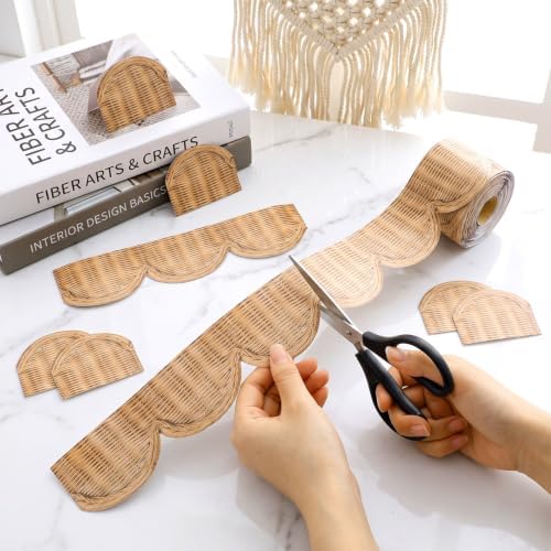 Zonon 65.6 Feet Rattan Bulletin Board Border Trim Farmhouse Classroom Decor