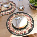 Homespice Gloucester Jute Braided Placemats, Round 15" Set of 6