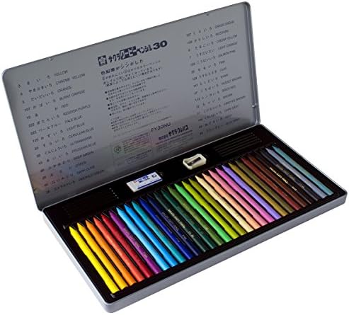 Sakura Craypas FY30NU Coupy Colored Pencils, 30 Colors, Color On Color
