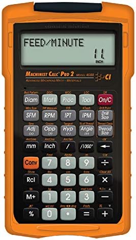 Calculated Industries 4088 Machinist Calc Pro 2 Advanced Machining Calculator | Speeds and Feeds, DOC, LOC and WOC for Materials and Tool settings | Machinists, Setters, Tool & Die Makers, Shop Owners