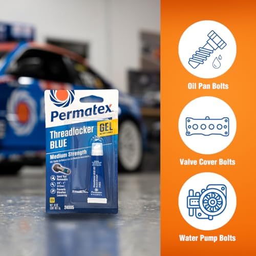 Permatex 24005 Medium Strength Threadlocker Blue Gel, 5 g