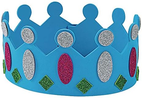 Colorations Dazzling Foam Crowns Craft Kit for 16, Ages 4+, PreK+
