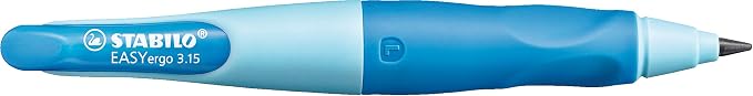 STABILO - EASYergo 3.15 - Ergonomic Mechanical Pencil - Left-Handed - Pack of 1 - Light Blue/Dark Blue with Sharpener