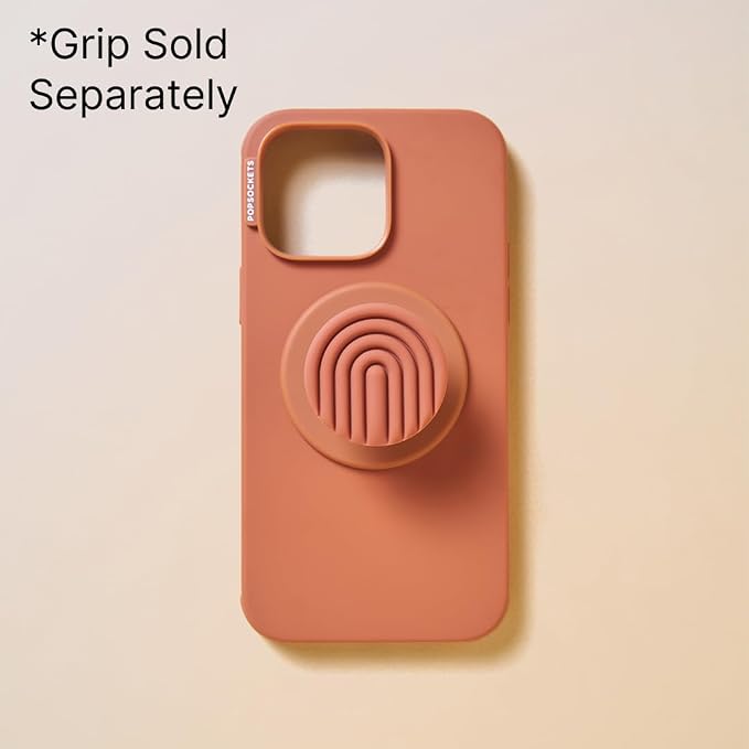 PopSockets iPhone 16 Plus Phone Case with MagSafe, Wireless Charging Compatible, Neutral - Terracotta