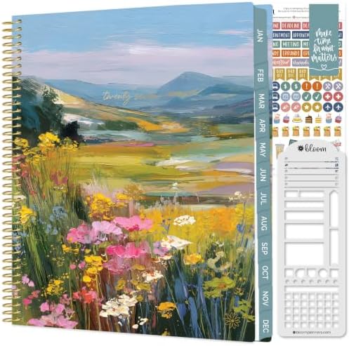 bloom daily planners 2027 Planner for Women (8.5" x 11") - Weekly & Monthly Calendar Year (January to December) Softcover Agenda Book Organizer with Stickers & Stencil - A New Day
