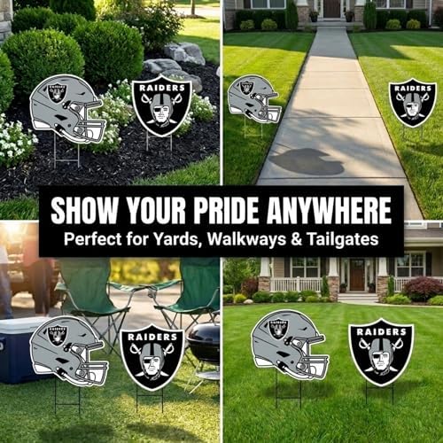 NFL Logo & Helmet 2 Pack Yard Sign Set
