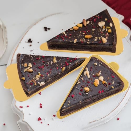 600 PCS 4.6 inch Mini Cake Boards, Premium Triangle Golden Mousse Cake Boards, Versatile Cupcake Bases & Dessert Displays, Perfect for Parties and Special Occasions