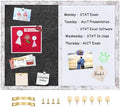 Whiteboard Bulletin Board Dark Gary Felt Board Combo for Office School Kitchen Bedroom, White Wood Frame,17.7"*23.6",Whiteboard+BK-4560WH
