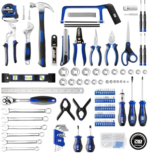 Prostormer 259-Piece Tool Kit, General Household Hand Tool Set, Blue
