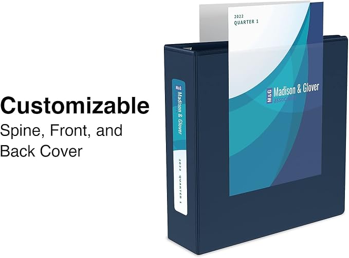 Staples Heavy-Duty 5-Inch D-Ring View Binder, Extra Large Capacity Holds Up to 1,000 Sheets, Navy, for Office & Archiving