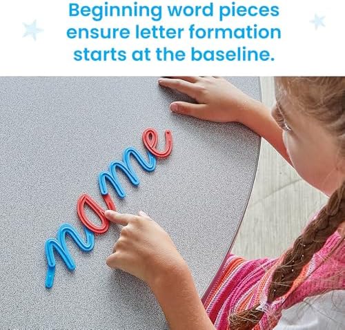 hand2mind Cursive Connecting Lowercase Letters, Tactile Letter Tracing, Cursive Alphabet Handwriting Practice, Fine Motor Activities, Homeschool Supplies, Classroom Manipulatives for Elementary School