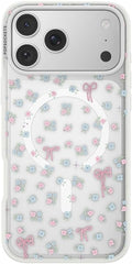 PopSockets iPhone 17 Pro Max Phone Case with MagSafe, Wireless Charging Compatible, Bow - Bows & Blooms