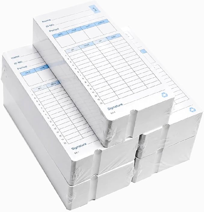 (500pack) E14（E14-100） Time Cards for Lathem Model 400E Time Clock