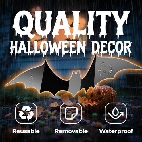 CLEANGOR 140Pcs Bats Halloween Decor, Halloween Party Supplies Stickers