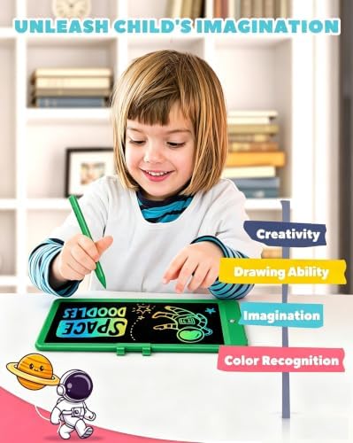 ORSEN LCD Writing Tablet 16 inch - Kids Doodle Board Colorful Drawing Pad Toys for Ages 3-12 Girls Boys Toddler Birthday Gifts, Green