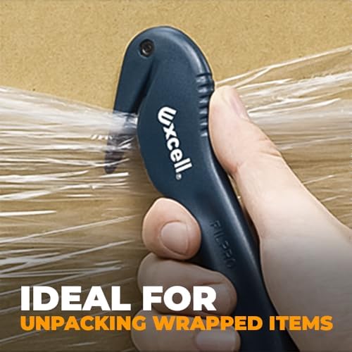 WOD SD-259B Disposable Handy Cutter Package Opener, Stretch Film Shrink Wrap Safety Box Cutters & Strapping Speedy Safety Cutter - Ideal for Office & Commercial Use