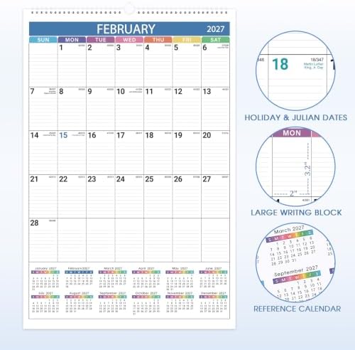 2027 Wall Calendar - Large Wall Calendar 2027, Jan. 2027 - Dec. 2027