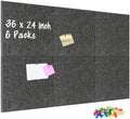 DOLLAR BOSS Felt Cork Board Tiles 48" x 36" Bulletin Board, 12 Pcs Grey