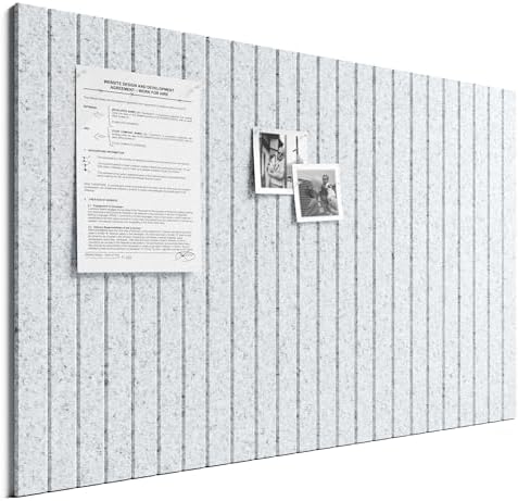 Bumusty 36"x 24" Large Felt Bulletin Board Tiles,Light Gray