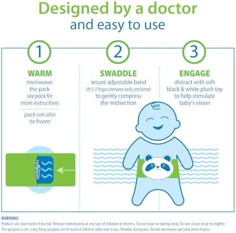 Dr. Brown's Infant Gripebelt Heated Belly Band, Panda, 0m+