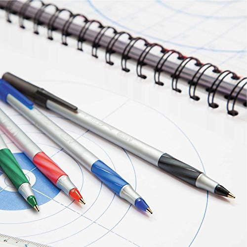 BIC Round Stic Grip Xtra Comfort Ballpoint Pens, Medium Point (1.2mm), Black, Soft Grip For Added Comfort And Control, 36-Count Pack (GSMG361-BLK) (Pack of 18, 648 Count Total)