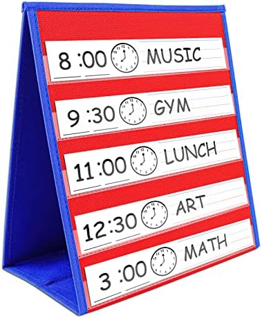 EAMAY Reading Specialist Multipurpose Table Top Pocket Chart (12W*13L, Blue)