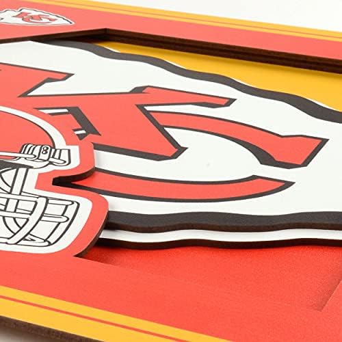 YouTheFan NFL Kansas City Chiefs 3D Logo Series Wall Art