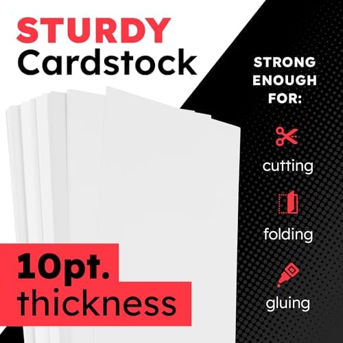 Hygloss White Poster Board 4 x 11-100 Count Bulk Pack, 10 Pt. Thickness