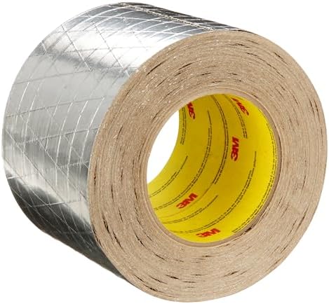 3M Venture Tape FSK Facing Tape 1525CW, Pressure Sensitive, Cold Weather Adhesion, Foil, Scrim, Kraft, UL723 Classified, 4.87 in x 50 yd