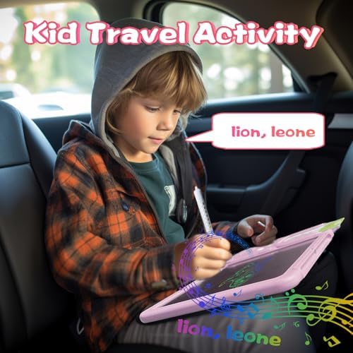 Talking Flash Cards with Writing Tablet - Italian English, Pink