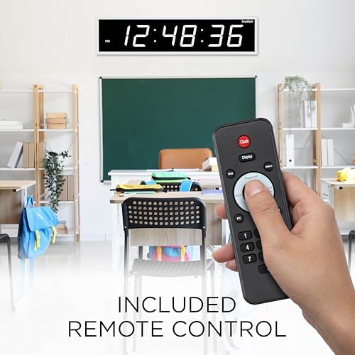 Ivation Oversized Digital Wall Clock with Large LED Display & Timer, 60"