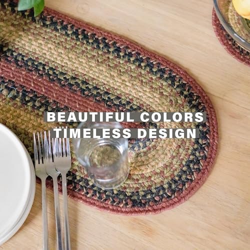 Homespice Highland Jute Braided Table Runner, Rect 8x28 Set of 2