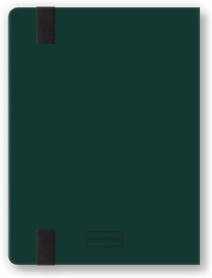 Orange Circle Studio 2027 Forest Green Hunter Jotter Medium Planner, 17-Month Weekly & Monthly Calendar Planner, 6.5" x 8.6", Dot Grid Notes, Time Zone Map, Goal Pages, Work Daily Planner Notebook