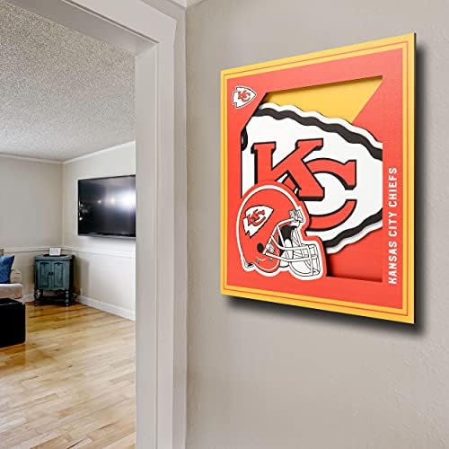 YouTheFan NFL Kansas City Chiefs 3D Logo Series Wall Art